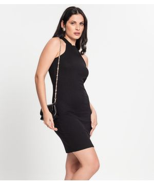 Vestido Ribana Canelada Select Preto