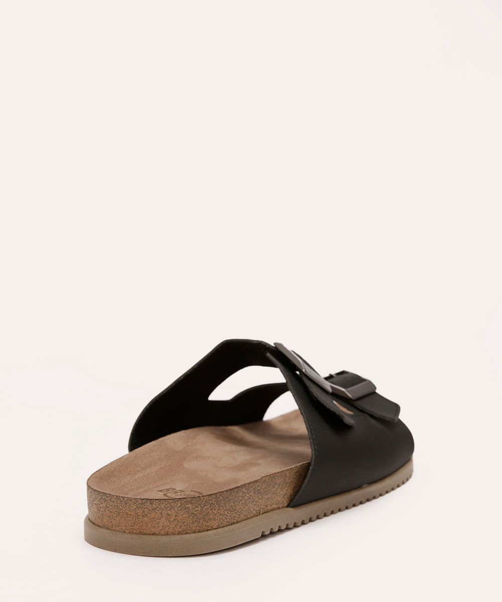 papete com fivelas beira rio sport preta