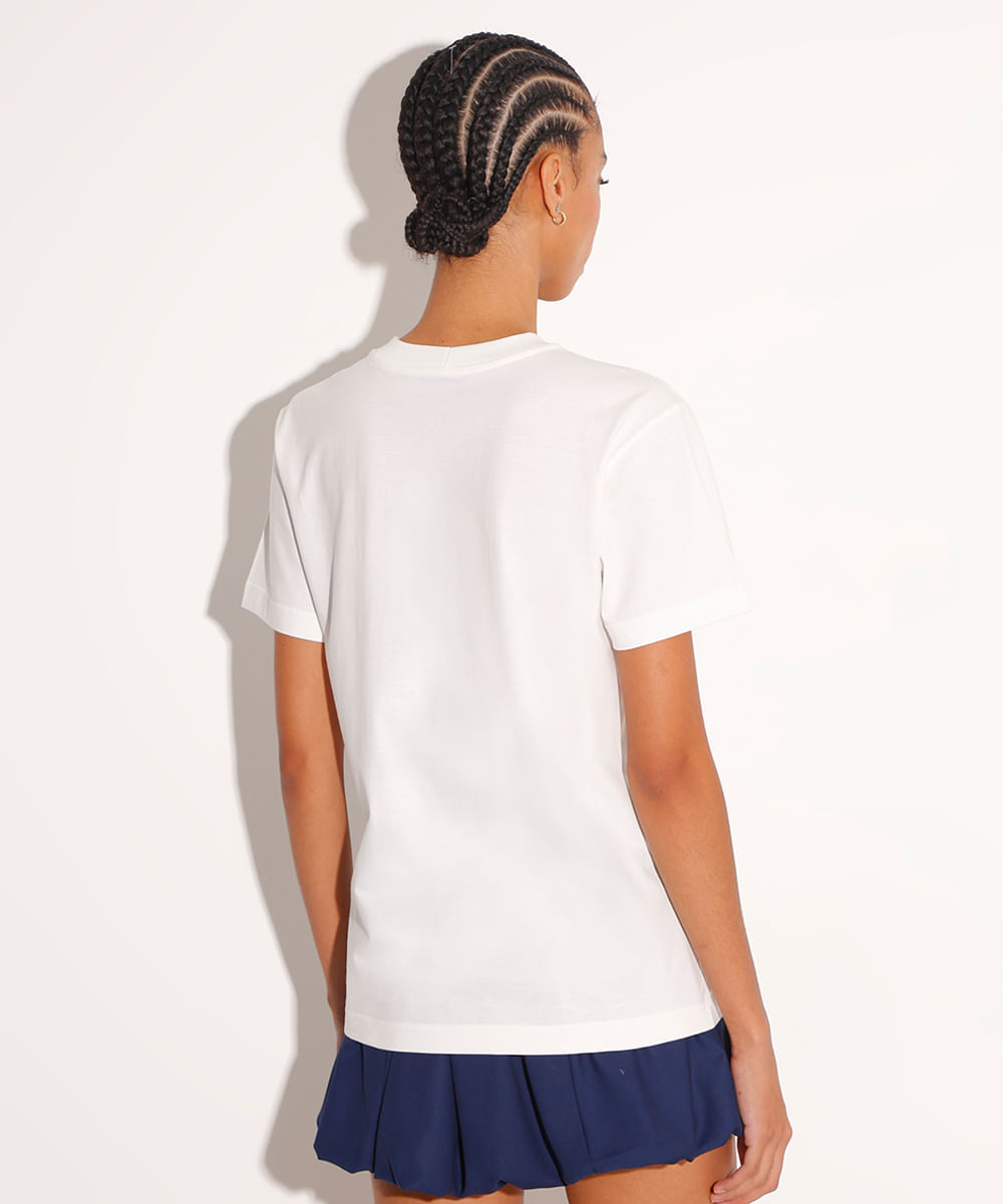 camiseta de algodão saint tropez mindset off white
