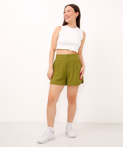 cropped de algodão juvenil alça média off white