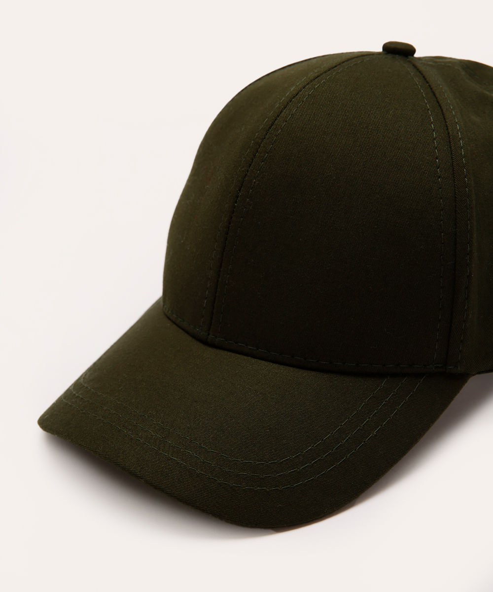 boné de sarja aba curva verde militar
