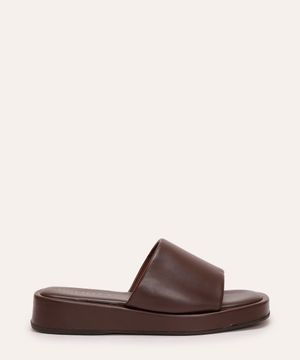 tamanco flatform puff marrom