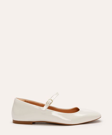 sapatilha bico quadrado com fivela oneself off white