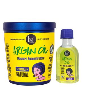 Lola Cosmetics Argan Oil Kit - Óleo Capilar + Máscara de Reconstrução