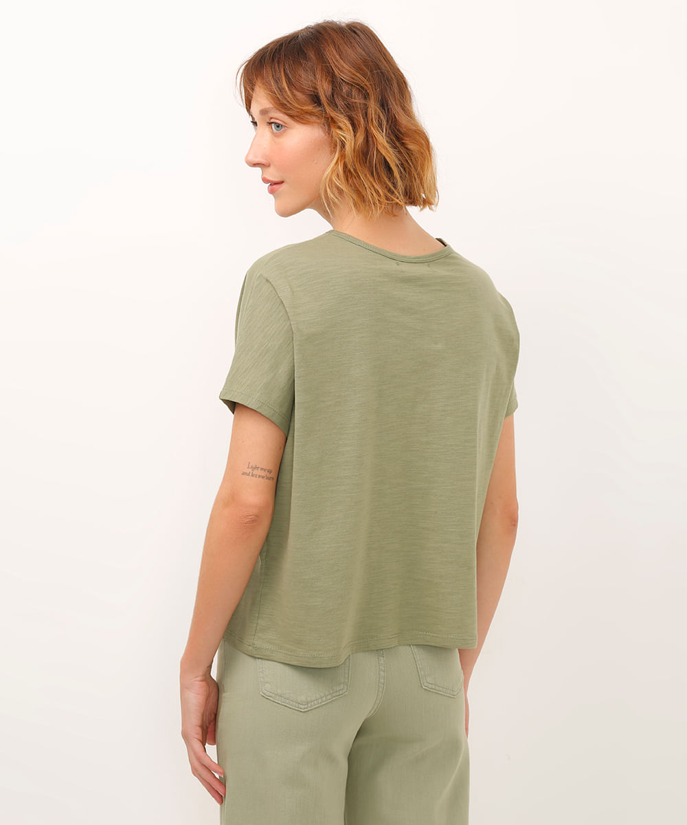 blusa muscle tee de algodão verde