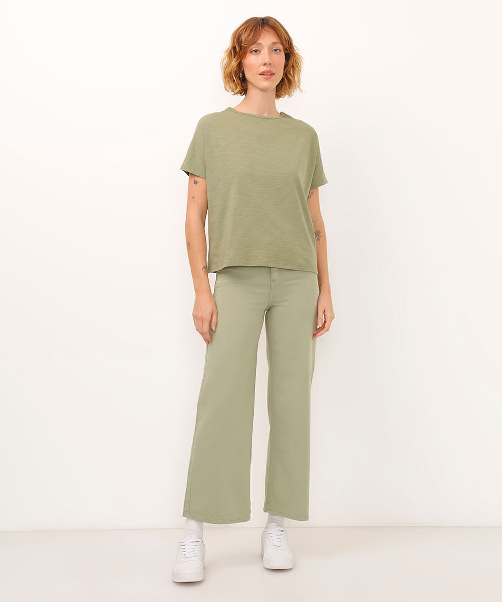 blusa muscle tee de algodão verde