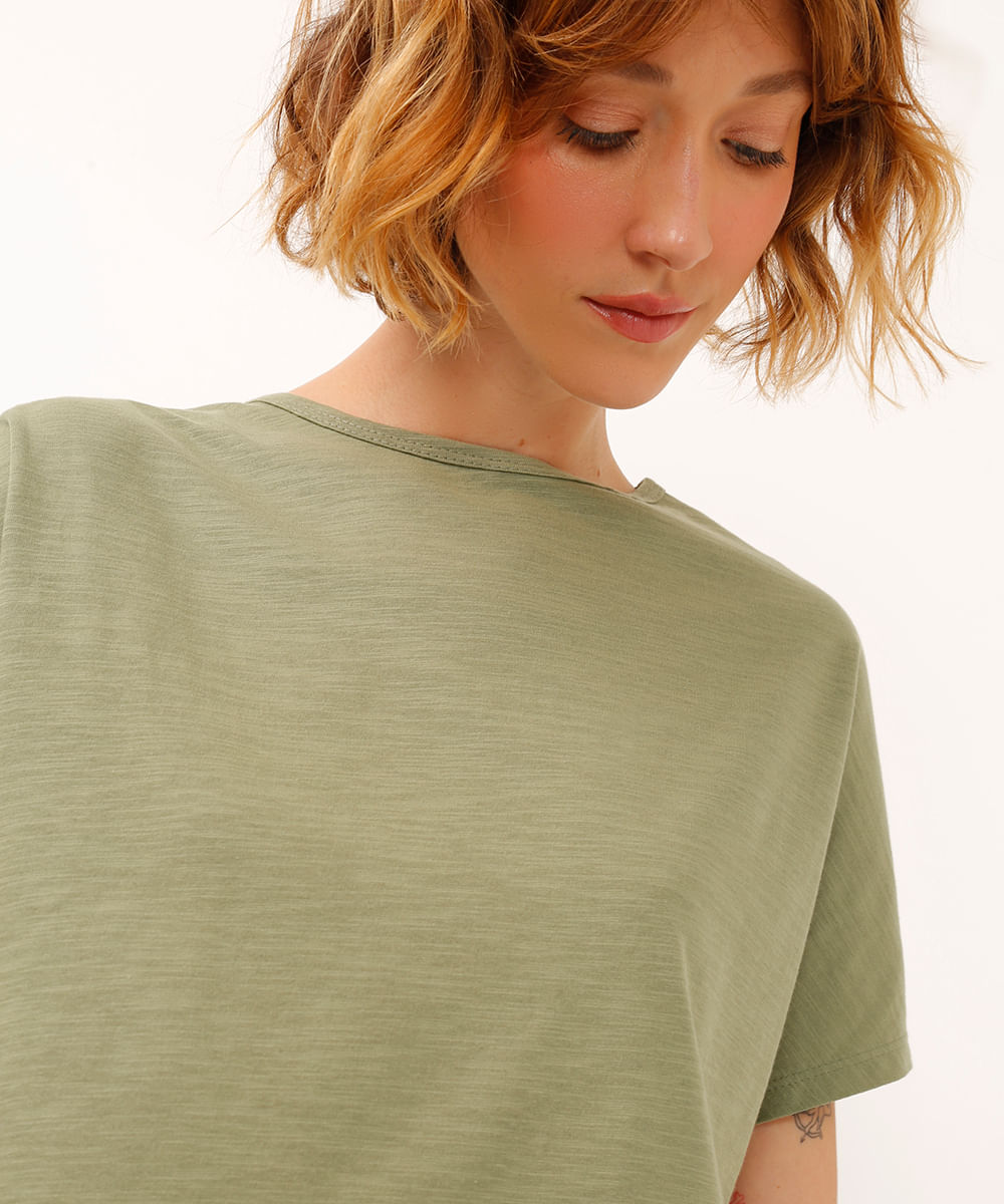 blusa muscle tee de algodão verde