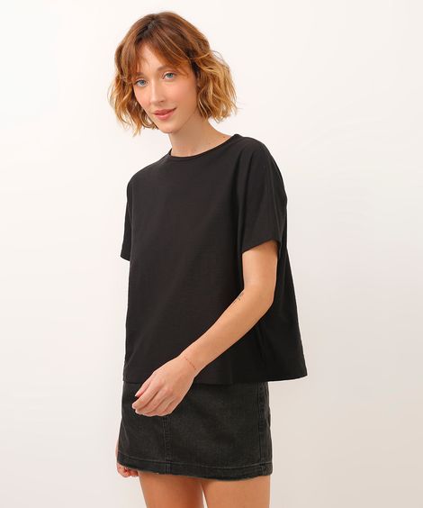 blusa muscle tee de algodão preta
