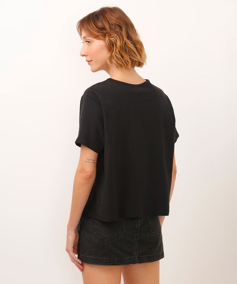 blusa muscle tee de algodão preta