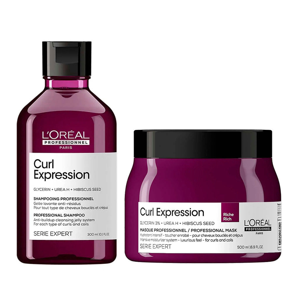 L’Oréal Professionnel Curl Expression Serie Expert Kit – Shampoo Antirresíduos + Máscara Rich