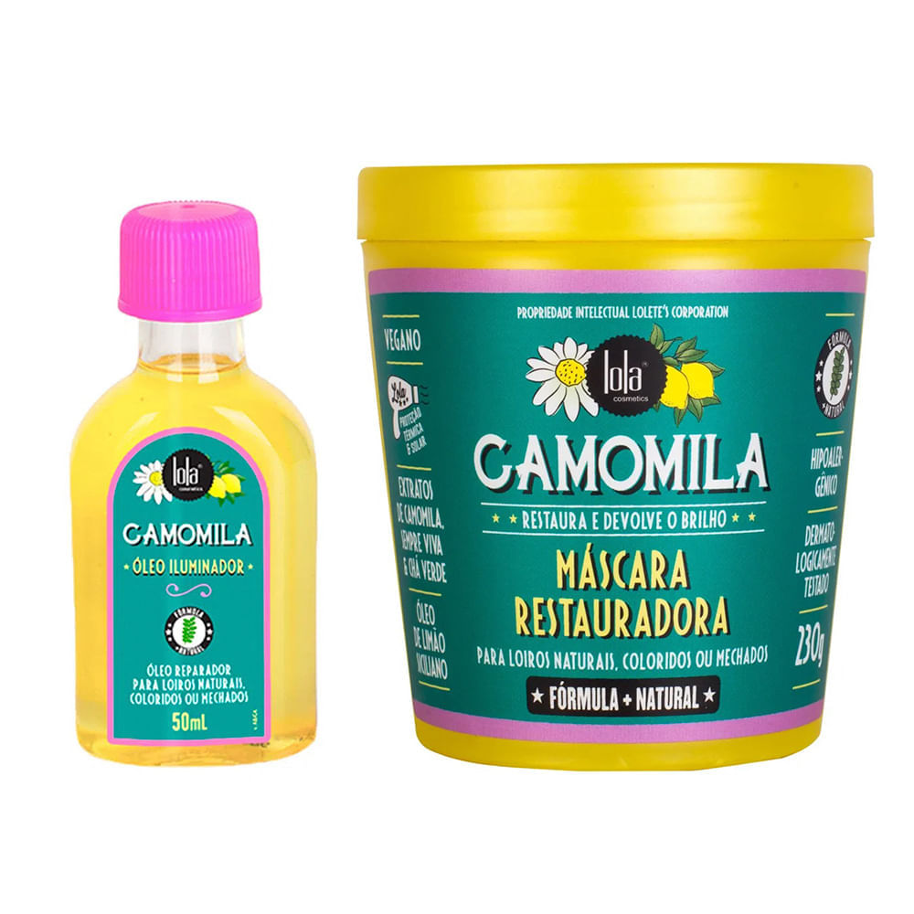 Lola Cosmetics Camomila Kit – Máscara + Oléo Iluminador