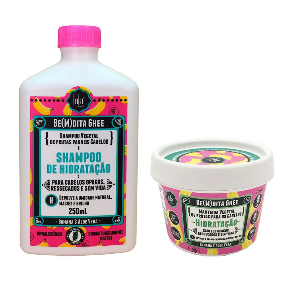 Lola Cosmetics Be(m)dita Ghee Banana e Aloe Vera Kit – Shampoo + Máscara