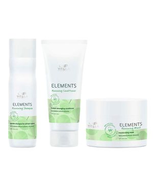 Wella Professionals Elements Renewing Kit – Shampoo + Condicionador + Máscara