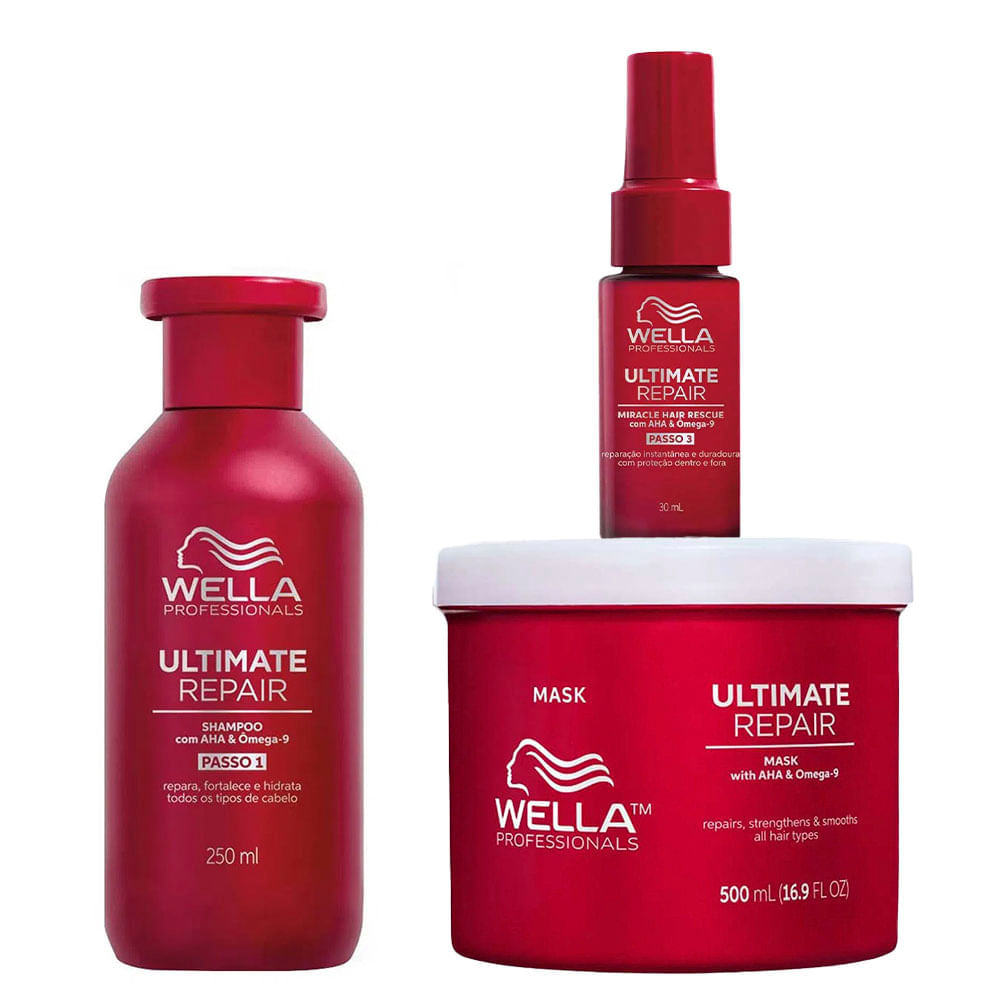 Wella Professionals Ultimate Kit – Shampoo + Máscara + Leave-In