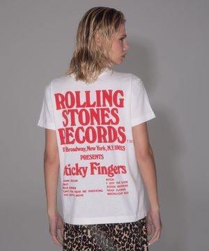 camiseta de algodão the rolling stones  off white