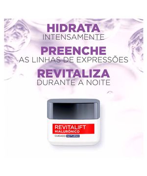 L’Oréal Hialurônico Kit – Creme Facial Anti-Idade Noturno + Sérum Preenchedor Facial + Creme Capilar Noturno