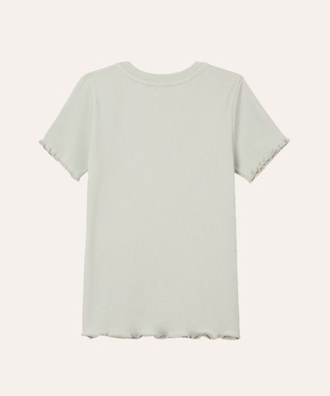 blusa infantil de algodão com brilho manga curta verde