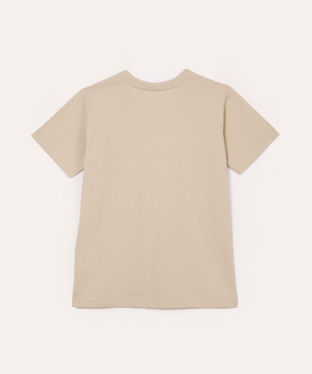 camiseta de algodão infantil sonic bege