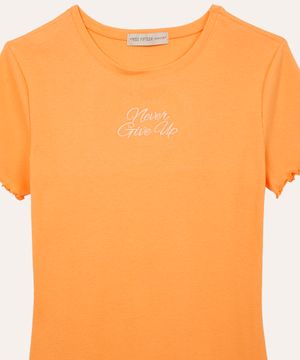 vestido de algodão juvenil fru fru laranja
