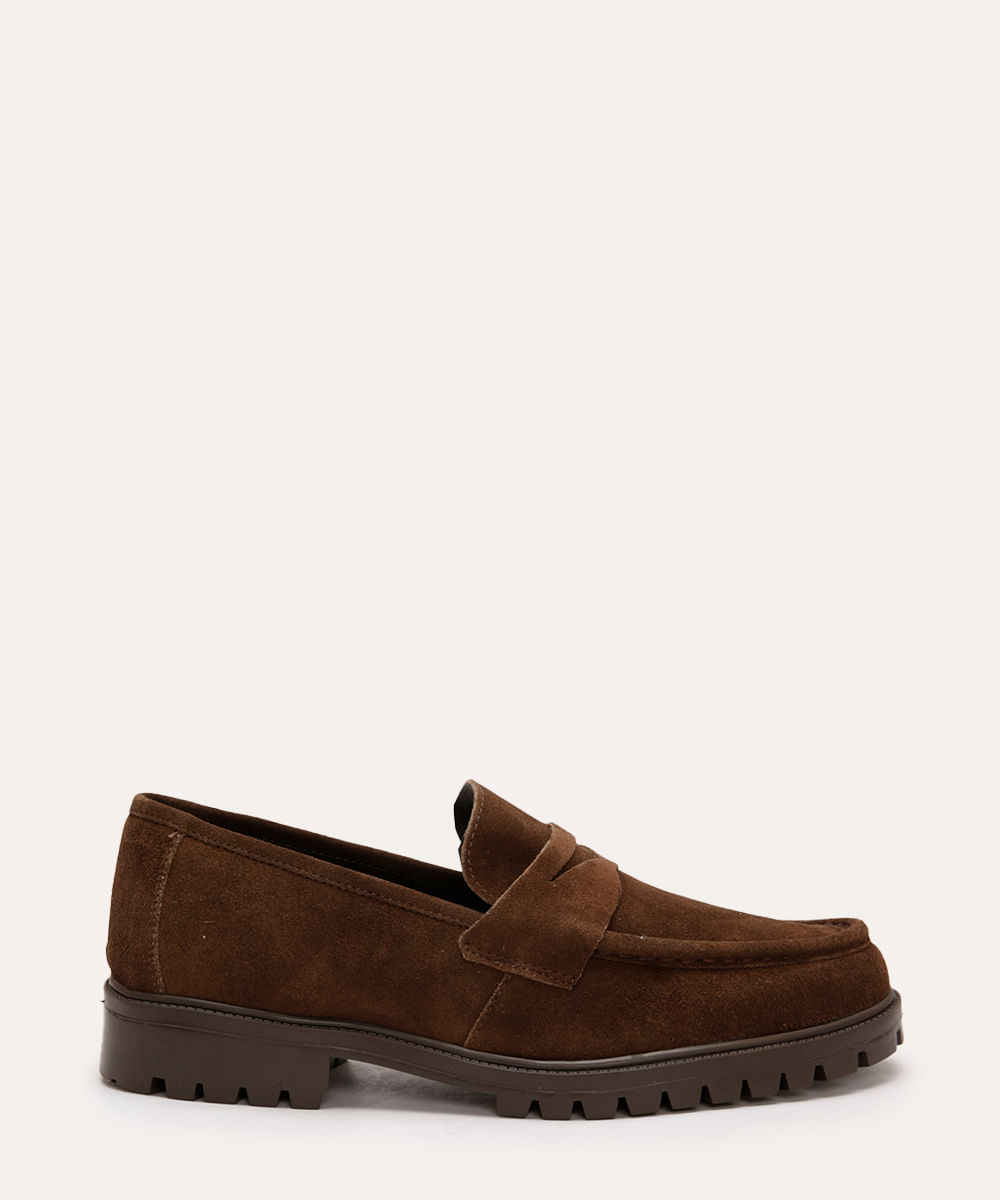 sapato oxford de suede marrom