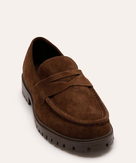 sapato oxford de suede marrom