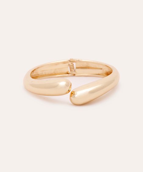 bracelete de metal gota dourado