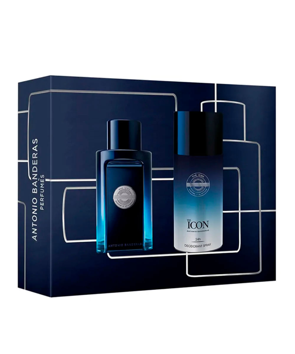 kit the icon banderas eau de toilette 100ml e desodorante 150ml