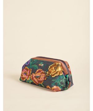 Necessaire Grande Tecido Estampa Floral Unica