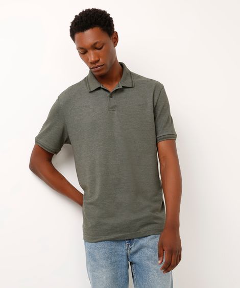 polo básica tradicional piquet verde