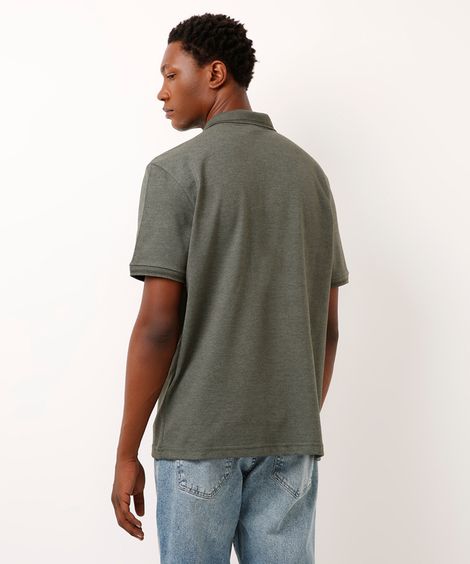 polo básica tradicional piquet verde