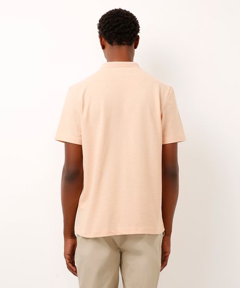 polo comfort com linho laranja