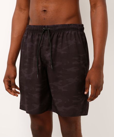 bermuda masculina cea sports cós com elástico preta