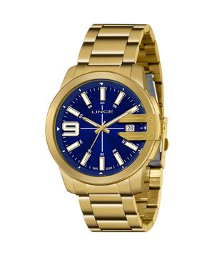 relógio analógico lince MRG4708L dourado