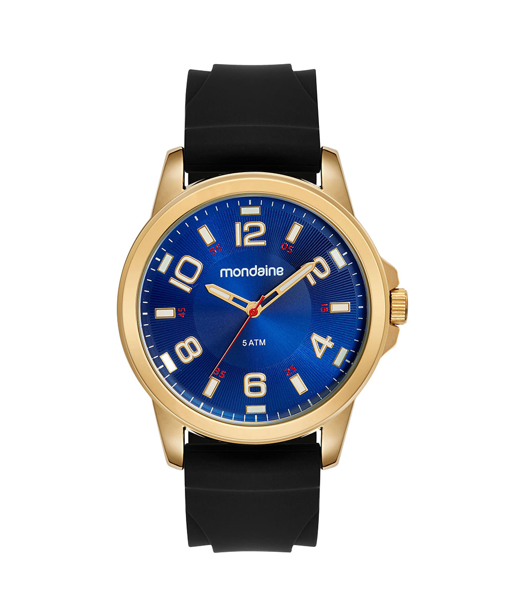 relógio analógico mondaine 83500GPMVDI1KB dourado
