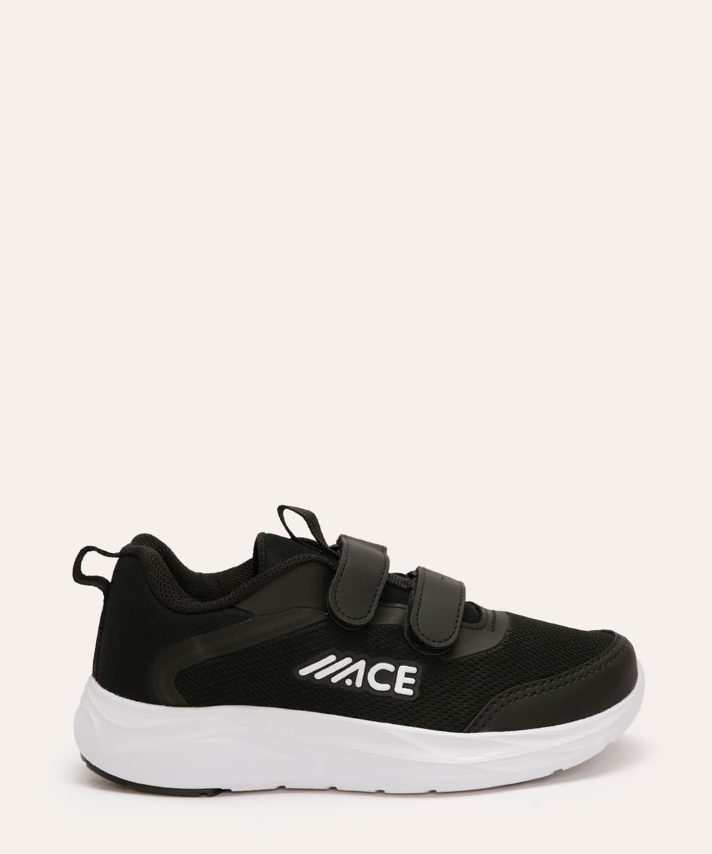 tênis infantil com velcro preto