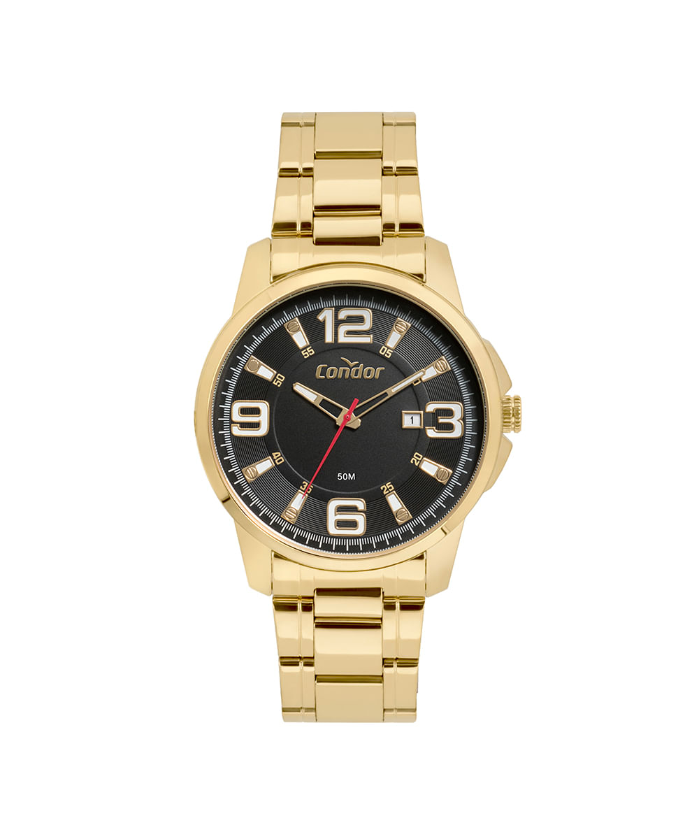relógio analógico condor CO2115MWY dourado