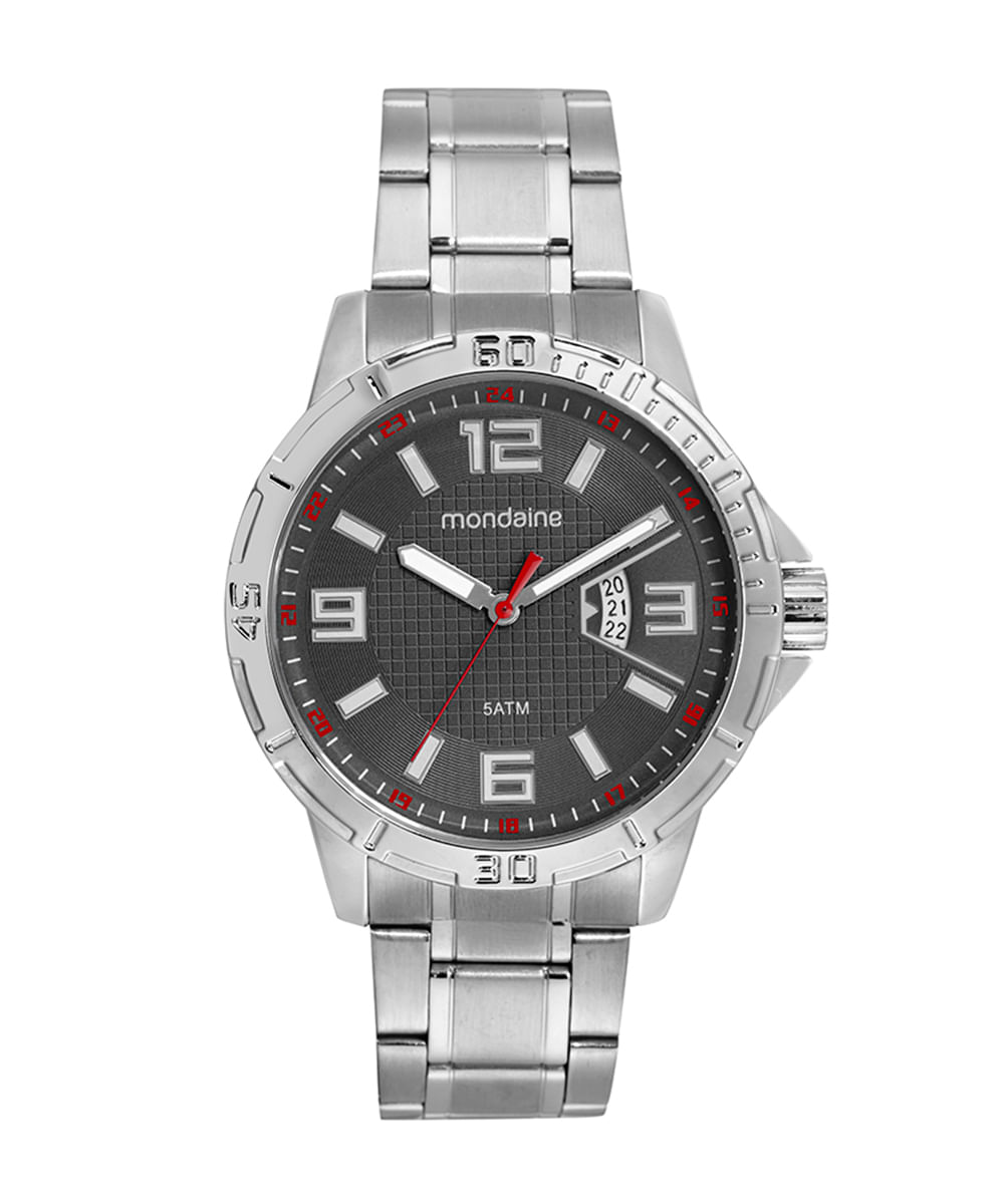 relógio analógico mondaine  99735G0MVNE1KB prateado