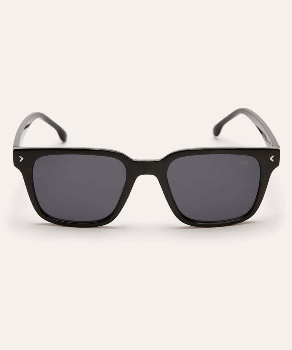 óculos de sol quadrado preto
