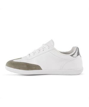 Tênis Vizzano Casual Esportivo Feminino Branco e prata