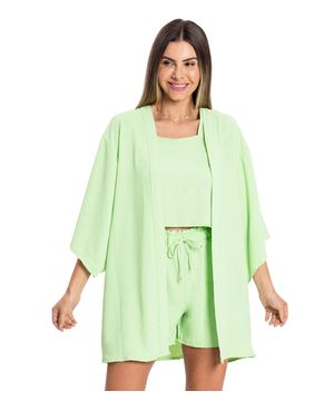 Kimono Air Flow Poá Rovitex Verde