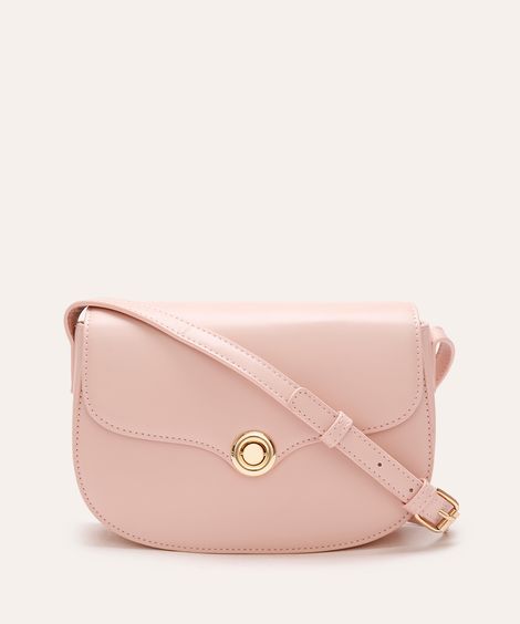 bolsa tira colo com fecho de metal rosa