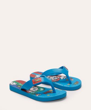 chinelo infantil mario bros ipanema azul