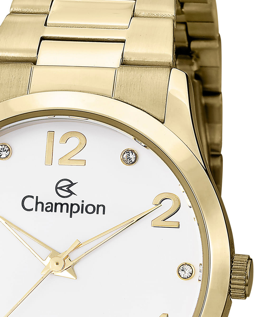 relógio analógico champion CN29052W dourado