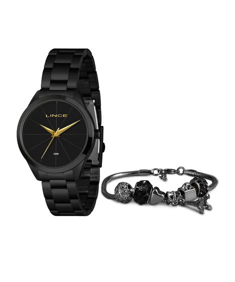 relógio analógico lince LRN4816L40 preto