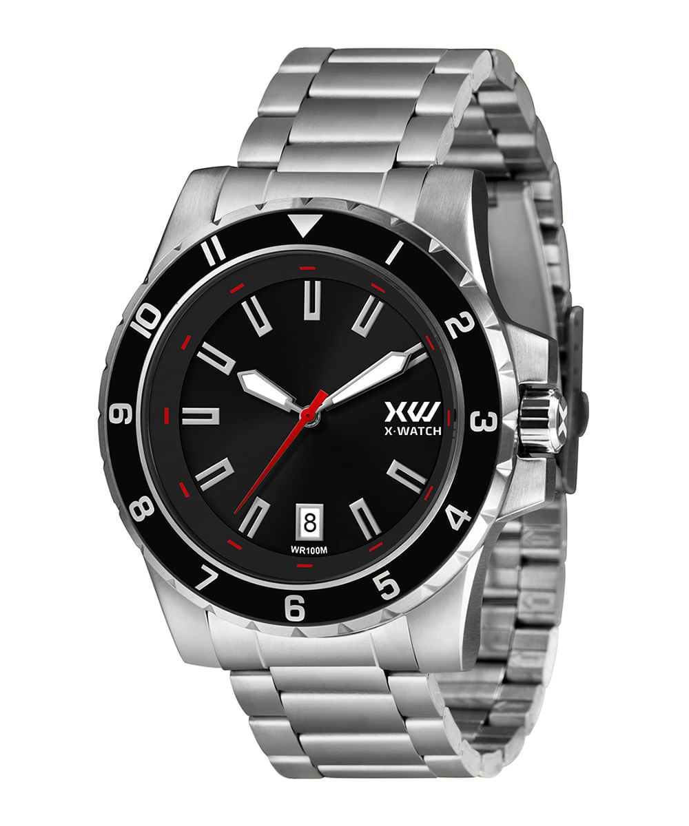 relógio analógico x watch XMSS1057 prateado