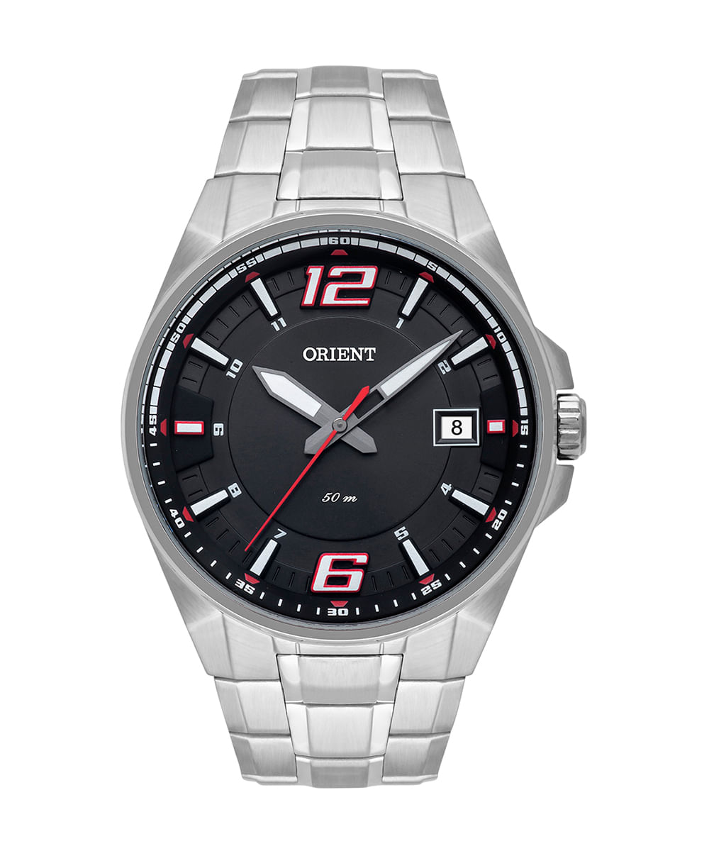 relógio analógico orient MBSS1345 prateado