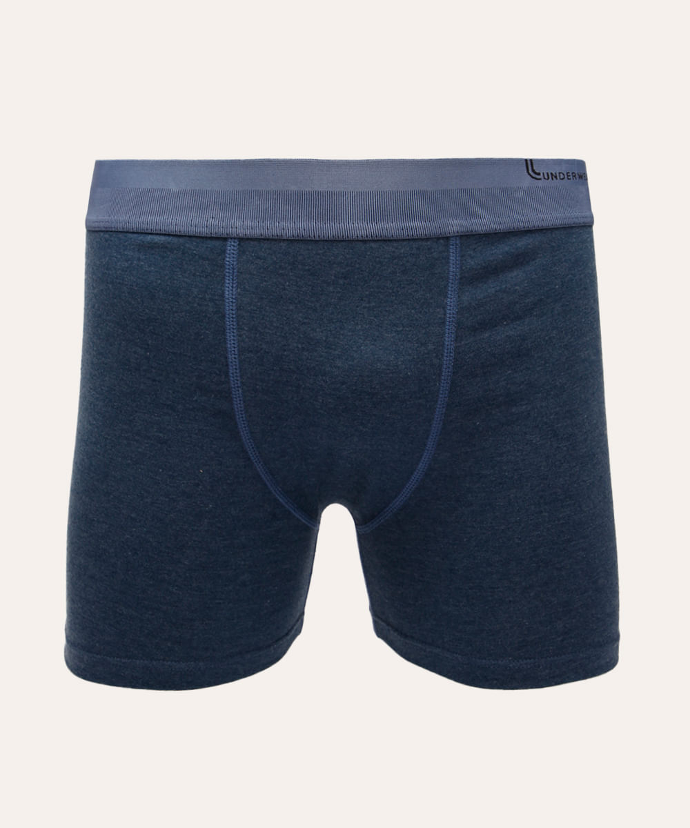 cueca boxer de algodão lupo azul