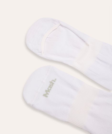 kit 2 pares de meias invisível mash branco