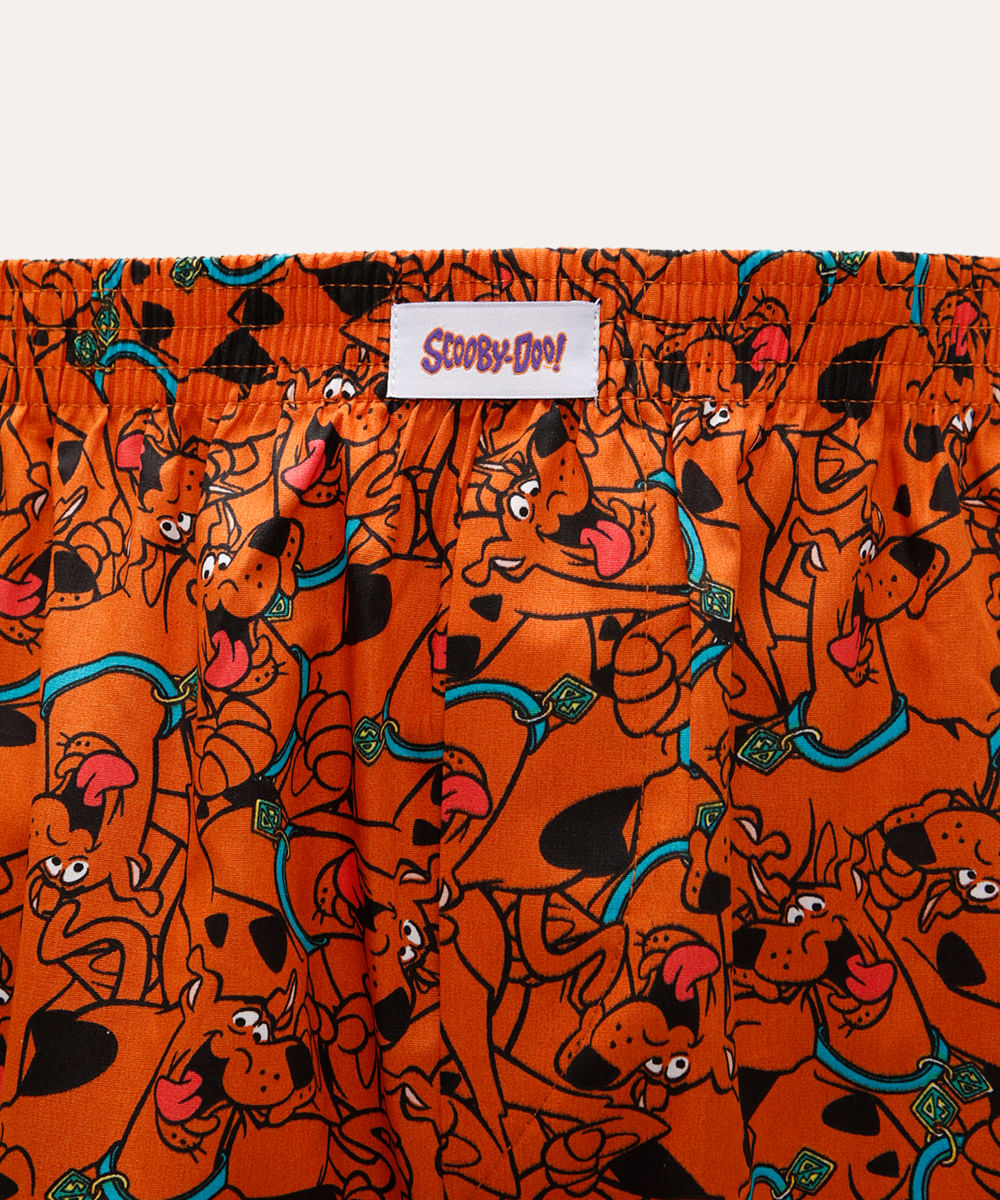 cueca samba canção de algodão scooby doo marrom