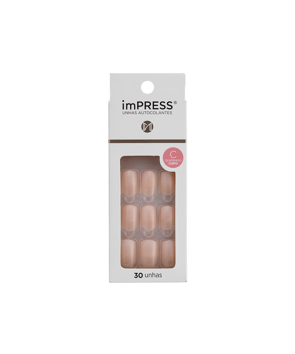 unhas postiças kiss new york impress nude french bouquet bege
